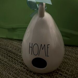 Rae Dunn birdhouse with Dragonfly